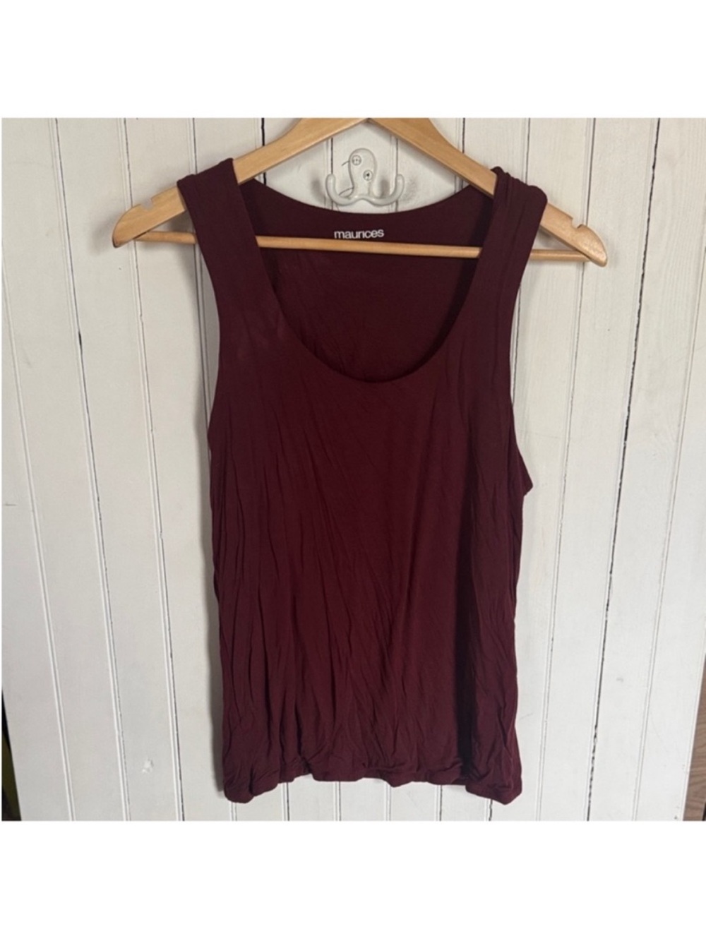 Maurices Tank Top Deep Red Burgundy Size XL